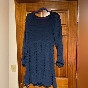 Navy long sleeve dress